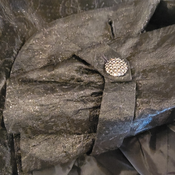 Zelda Vintage Black Blazer Steampunk Heart/Spade Design SZ 10 - Picture 3 of 13